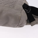 BOTTEGA VENETA INTRECCIATO Waist Bag Leather Gray Auth bs36187-14