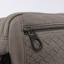 BOTTEGA VENETA INTRECCIATO Waist Bag Leather Gray Auth bs36187-17
