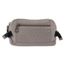 BOTTEGA VENETA INTRECCIATO Waist Bag Leather Gray Auth bs36187-13