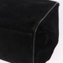 CELINE Hand Bag Suede Leather 2way Black Gold Auth bs36188-18