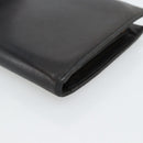 CHANEL COCO Mark Long Wallet Leather Black CC Auth bs36189-10