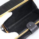 CHANEL COCO Mark Long Wallet Leather Black CC Auth bs36189-8