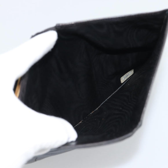 CHANEL COCO Mark Long Wallet Leather Black CC Auth bs36189