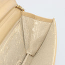 CHANEL Matelasse Chain Shoulder Bag Lamb Skin Beige Gold CC Auth bs36192-20