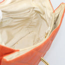 CHANEL Matelasse Backpack Caviar Skin Orange Gold CC Auth bs36193-18
