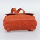 CHANEL Matelasse Backpack Caviar Skin Orange Gold CC Auth bs36193-9