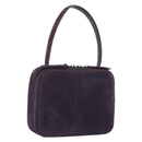 CHANEL COCO Mark Hand Bag Suede Purple CC Auth bs36194-1
