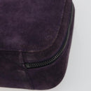 CHANEL COCO Mark Hand Bag Suede Purple CC Auth bs36194-10