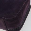 CHANEL COCO Mark Hand Bag Suede Purple CC Auth bs36194-12
