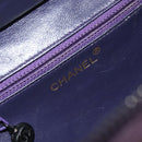 CHANEL COCO Mark Hand Bag Suede Purple CC Auth bs36194-15