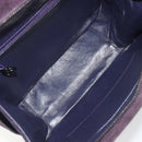 CHANEL COCO Mark Hand Bag Suede Purple CC Auth bs36194-16