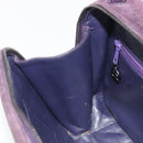 CHANEL COCO Mark Hand Bag Suede Purple CC Auth bs36194-18
