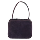 CHANEL COCO Mark Hand Bag Suede Purple CC Auth bs36194-2