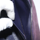 CHANEL COCO Mark Hand Bag Suede Purple CC Auth bs36194-21