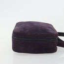 CHANEL COCO Mark Hand Bag Suede Purple CC Auth bs36194-4