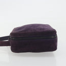 CHANEL COCO Mark Hand Bag Suede Purple CC Auth bs36194-5