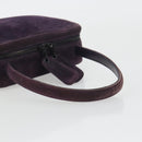 CHANEL COCO Mark Hand Bag Suede Purple CC Auth bs36194-7