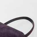 CHANEL COCO Mark Hand Bag Suede Purple CC Auth bs36194-8