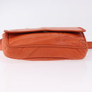 LOEWE Anagram Waist bag Leather Orange Gold Auth bs36195A-6