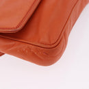 LOEWE Anagram Waist bag Leather Orange Gold Auth bs36195A-9