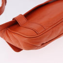LOEWE Anagram Waist bag Leather Orange Gold Auth bs36195A-16
