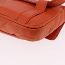 LOEWE Anagram Waist bag Leather Orange Gold Auth bs36195A-17