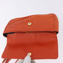LOEWE Anagram Waist bag Leather Orange Gold Auth bs36195A-10