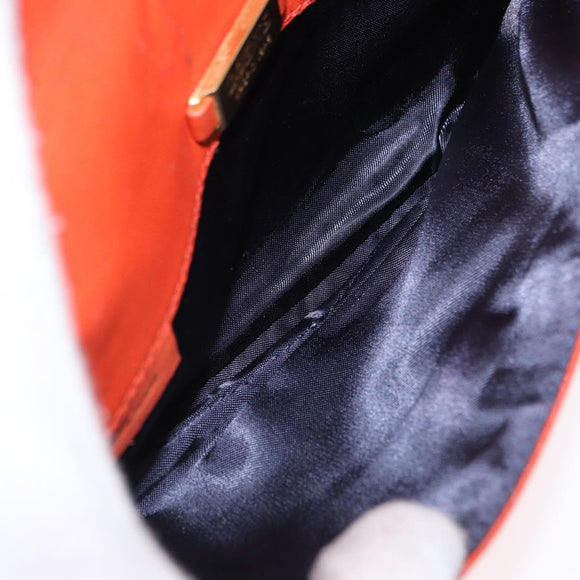 LOEWE Anagram Waist bag Leather Orange Gold Auth bs36195A