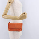 LOEWE Anagram Waist bag Leather Orange Gold Auth bs36195A-20