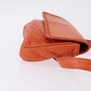 LOEWE Anagram Waist bag Leather Orange Gold Auth bs36195A-3