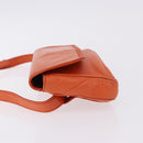LOEWE Anagram Waist bag Leather Orange Gold Auth bs36195A-4