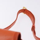 LOEWE Anagram Waist bag Leather Orange Gold Auth bs36195A-14
