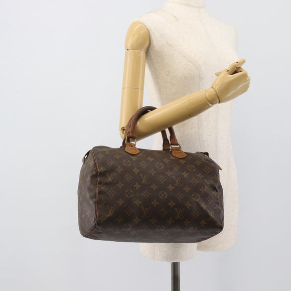 LOUIS VUITTON Monogram Speedy 30 Hand Bag M41526 LV Auth bs36196