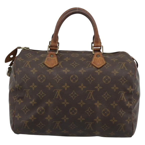 LOUIS VUITTON Monogram Speedy 30 Hand Bag M41526 LV Auth bs36196