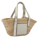 LOEWE Tote Bag Raffia Beige Auth bs36197M-1