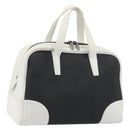 LOEWE Hand Bag Leather PVC White Black Auth bs36198A-1