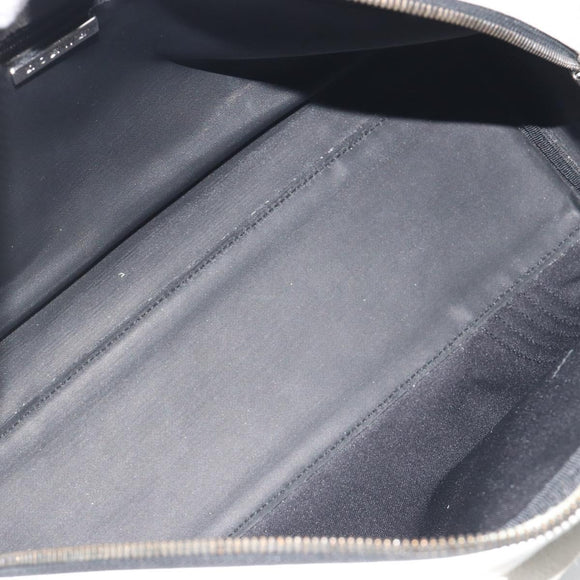 LOEWE Hand Bag Leather PVC White Black Auth bs36198A