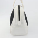 LOEWE Hand Bag Leather PVC White Black Auth bs36198A-4