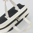 LOEWE Hand Bag Leather PVC White Black Auth bs36198A-6
