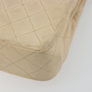 CHANEL Matelasse Chain Shoulder Bag Lamb Skin Beige Gold CC Auth bs36200-17