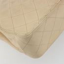 CHANEL Matelasse Chain Shoulder Bag Lamb Skin Beige Gold CC Auth bs36200-18