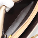 CHANEL Matelasse Chain Shoulder Bag Lamb Skin Beige Gold CC Auth bs36200-10