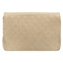 CHANEL Matelasse Chain Shoulder Bag Lamb Skin Beige Gold CC Auth bs36200-2
