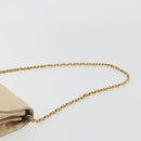 CHANEL Matelasse Chain Shoulder Bag Lamb Skin Beige Gold CC Auth bs36200-14