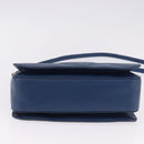 Miu Miu Hand Bag Leather 2way Blue Gold Auth bs36201A-11