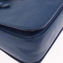 Miu Miu Hand Bag Leather 2way Blue Gold Auth bs36201A-12