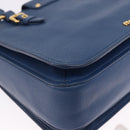 Miu Miu Hand Bag Leather 2way Blue Gold Auth bs36201A-14