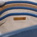 Miu Miu Hand Bag Leather 2way Blue Gold Auth bs36201A-18