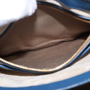 Miu Miu Hand Bag Leather 2way Blue Gold Auth bs36201A-25