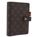 LOUIS VUITTON Monogram Agenda MM Day Planner Cover R20105 LV Auth bs36202-1